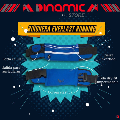 Imagen 2 de 5 de Riñoneras Everlast Para Correr Running Porta Celular Deporte