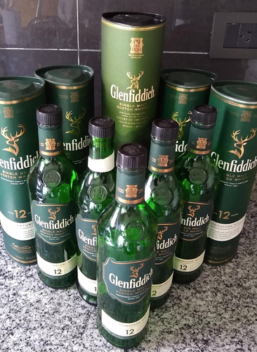 Botellas Con Estuche Vacias Glenfiddich  700ml