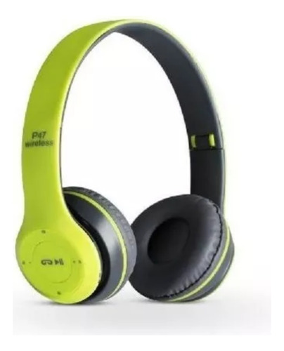 Audífonos Bluetooth Recargable Micrófono Fm/tf Verde