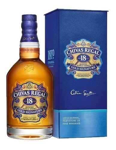 Whisky Chivas Regal 18 Años 750cc En Estuche. Ideal Regalo