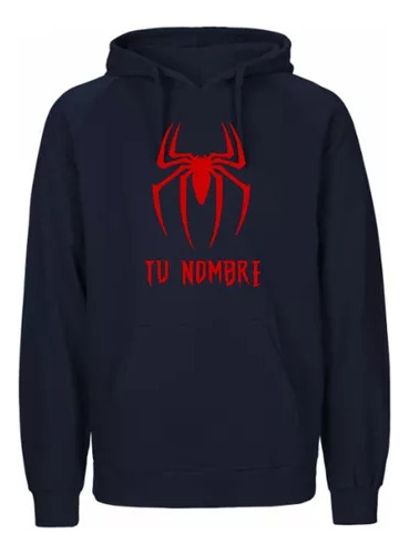 Buzo Canguro Spider Man Araña Personalizada Hoodie Infantil