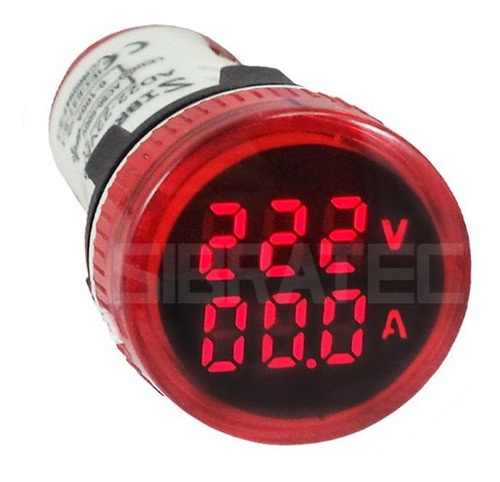 Voltímetro/amperímetro Digital Ad22- 60-500v 0-100a Vermelho