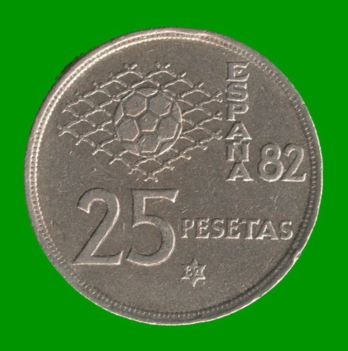 Moneda De España 25 Pesetas Conmemorativa, Año 1980, Usada.-
