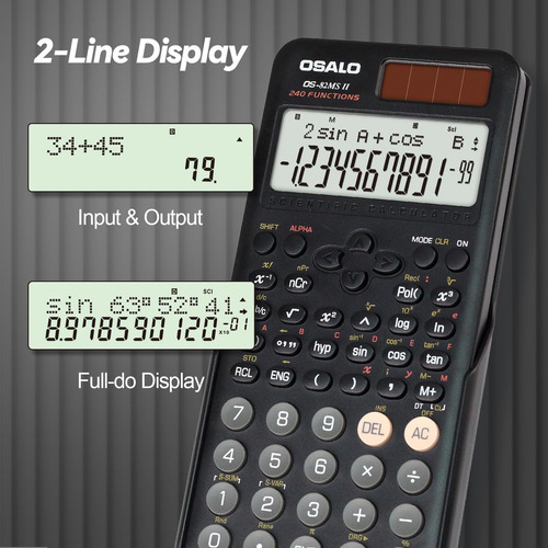 Osalo Calculadora Cientifica 240 Funcion 2 Linea Pantalla Ca
