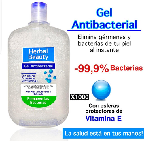 Gel Antibacterial Litro Registro Invima Aloe