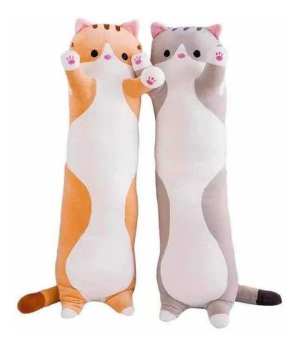 Peluche Cojín Felpa Gato 90 Centímetros Kawaii Cute