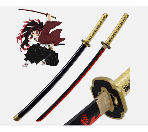 Katana Bambu. Demon Slayer Anime Yoriichi Tsugikuni Cosplay