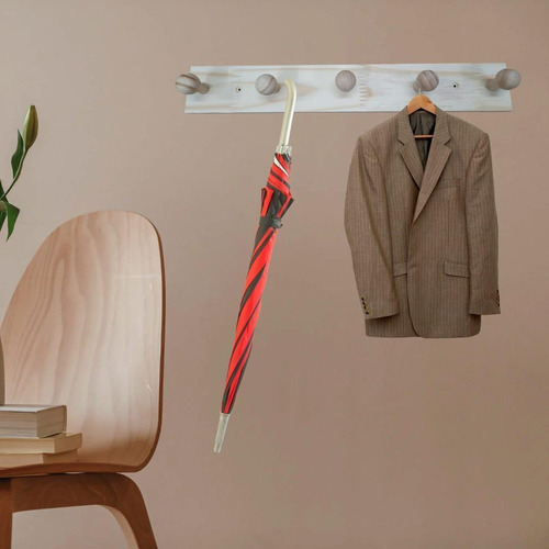 Kit de 4 estantes de pared de madera para organizar mochilas escolares