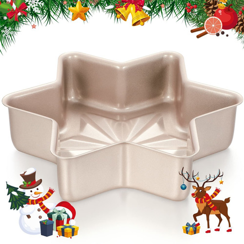 Molde Para Hornear Forma Estrella Navidad 3d Mold Pan 8