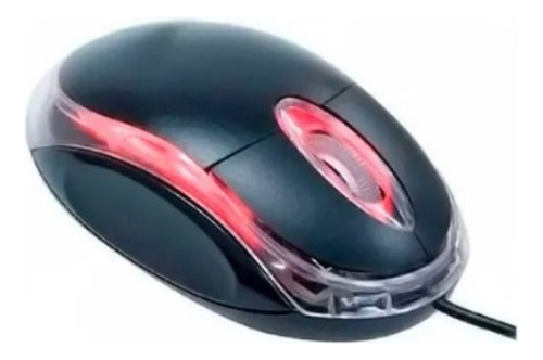Kit Com 4 Mouse Optico Usb C/luz Vermelho