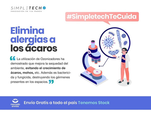 Imagen 5 de 7 de Ozonizador 60mg/h Sanitiza Ambientes Purifica Aire Combo X2