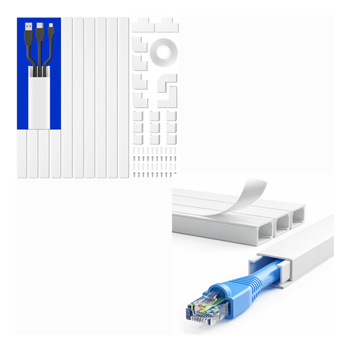 Tamaño M +s Pared Para Ocultar Cabl Cubierta Cable Delamu