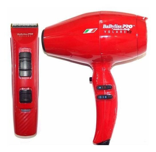 Kit Babyliss Pro Ferrari Secador V2 + Maquina Cortadora Pelo