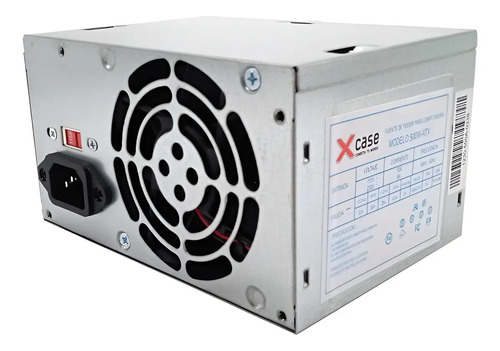Fuente De Poder Xcase Atx 500w Compacta A Granel Gris