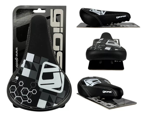 Kit Bike Gios Selim Gl-1109 + Manopla Gi-075h Bmx Freeride. Cor Roxo