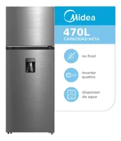 Heladera Inverter Midea Inox Top Mount 470 L