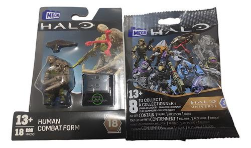 Figuras Human Combat Flood + Brute Flood Mega Construx Halo (Usado)