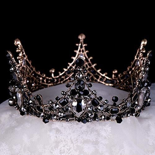 Diademas - Salliy Corona Barroca Tiara De Cristal Nupcial Ne