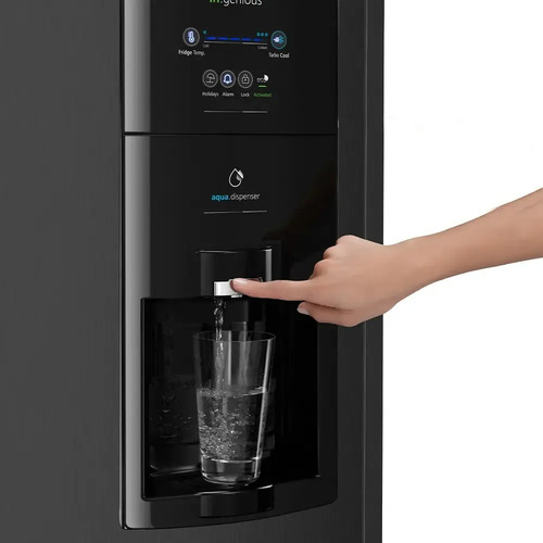 Refrigerador Bottom Freezer 400l Inox Mate Mabe Rmb400ibmrm0 Gris Oscuro