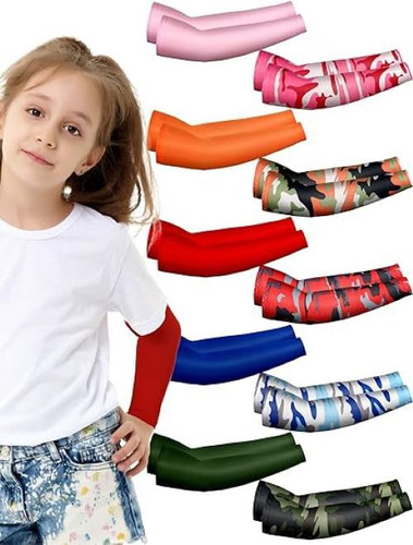 10 Pair Arm Sleeves Kid Compression Sleeve Sun Uv Protection