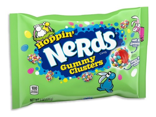 Dulces Nerds Hoppin' Gummy Clusters Edicion Pascua