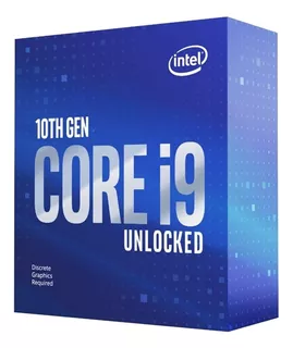 Procesador gamer Intel Core i9-10900KF BX8070110900KF de 10 núcleos y 5.3GHz de frecuencia