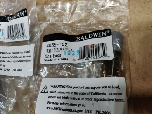 Set Of 2, Baldwin 4055102 Wall Stop Oil Rubbed Bronze, F Oaj