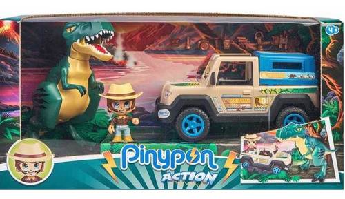 Pinypon Action Wild Con Camioneta Y Dinosaurio Rex +accesori