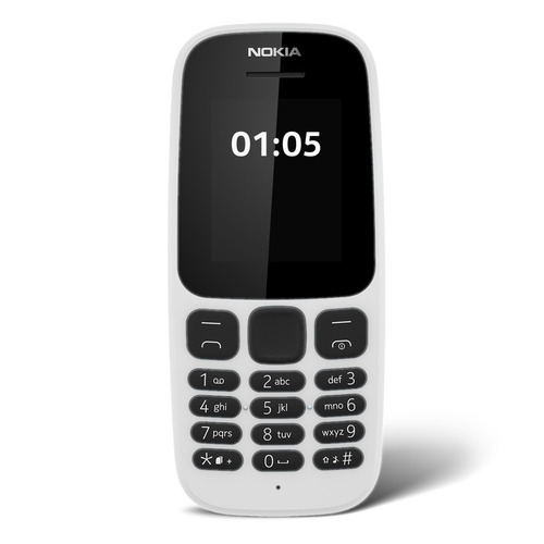 Celular Nokia 105, Linterna, Radio Fm, 100% Original, Blanco