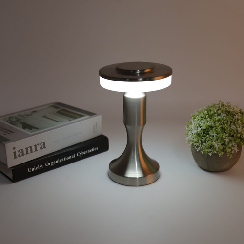 Lámpara De Mesa Led Portátil Sensor Táctil 3 Temperaturas De