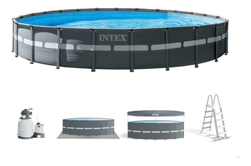 Piscina Estructural De Marco Ultra Xtr 26339eh Intex Color Gris Mosaico/Grafito