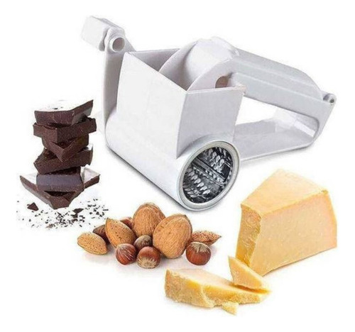 Ralador E Fatiador Queijo Manual Manivela Inox 3 Em 1