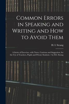 Libro Common Errors In Speaking And Writing And How To Av...