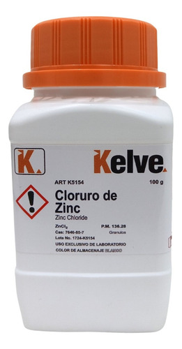 Cloruro De Zinc R. A. De 100 G Kelve K5154