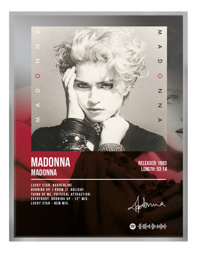 Poster Madonna Album Music Firma Icono 120x80