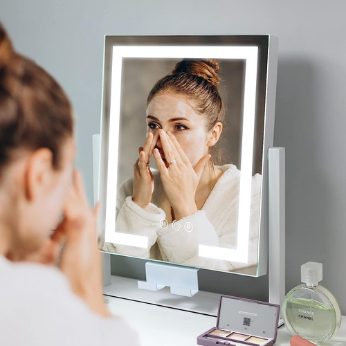 Espejo De Maquillaje Con Luces, Espejo De Tocador Iluminado