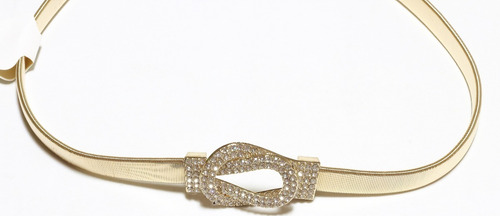 Lindo Cinto Feminino De Metal Dourado Com Strass