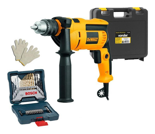 Furadeira Impacto Dewalt Dwd502 710w + Acessórios 220v