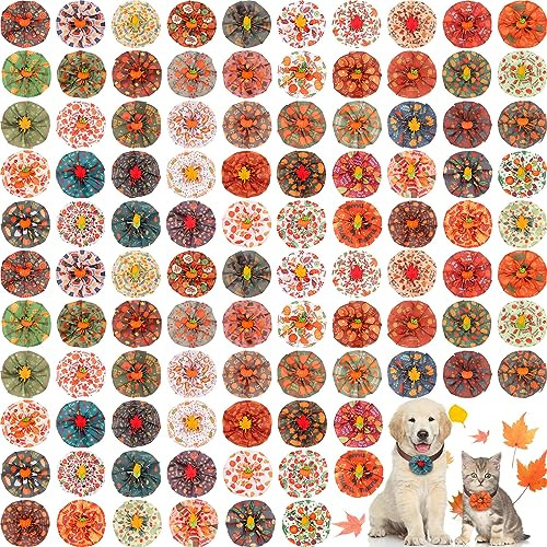 100 Piezas De Flores De Collar Perros Otoño, Lazos De ...