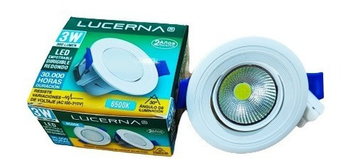 Spot Led Dirigible 3w 100-310v Borde Blanco 6500k Lucerna