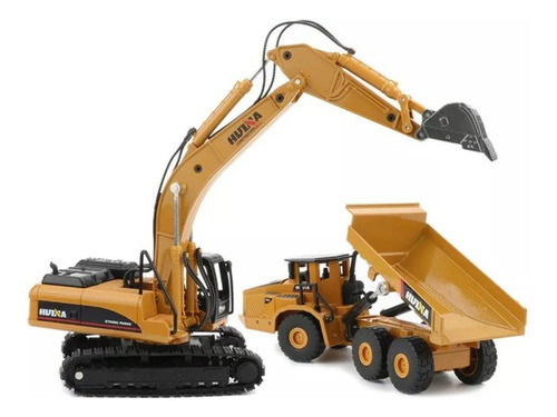 Kit Die Cast Maquina Caçamba Escavadeira Trator Top