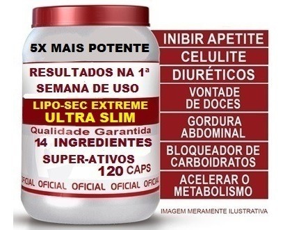 Emagrecimento 5x Mais Potente ! Lipo-sec Extreme Ultra Slim