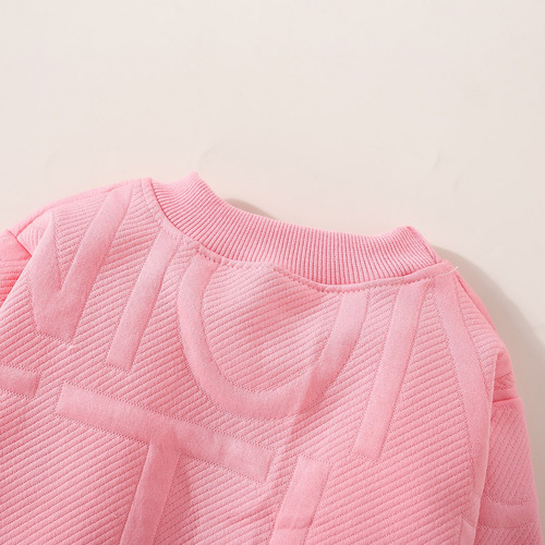Conjunto De Rosa Sudadera Cálido Y Cómodo Para Bebé 1-4 Años Rosa 18-24 M