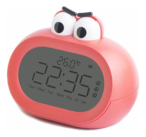 Reloj Despertador Para Niño Lindo Digital Luz Nocturna Un