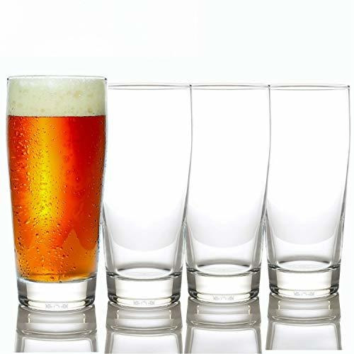 Taylor'd Milestones Premium Beer Glasses - 16 Oz Stackable