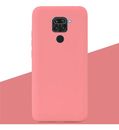 Funda Silicone Case Para Xiaomi Redmi Note 9 Coral Claro Lisa