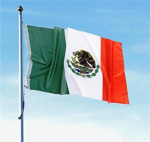 Imagen 3 de 3 de Bandera De México 1.50m Ancho X .90cm De Alto Tricolor