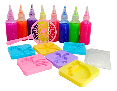 Set Para Crear Figuras 3d En Agua / Slime 