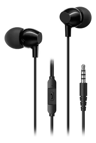Fones de ouvido Handsfree com conector intra-auricular Usams Ep-47 Atrix de 3,5 mm, cor preta