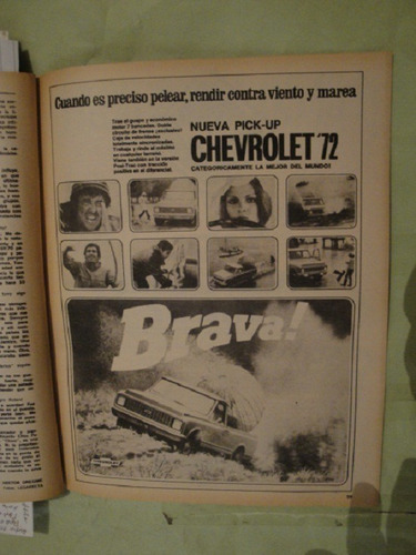 Publicidad Chevrolet Pick Up Brava Año 1972